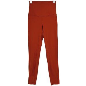 Lululemon Align High-Rise Pant 25" Burnt Orange Nulu Size 2 Pocket